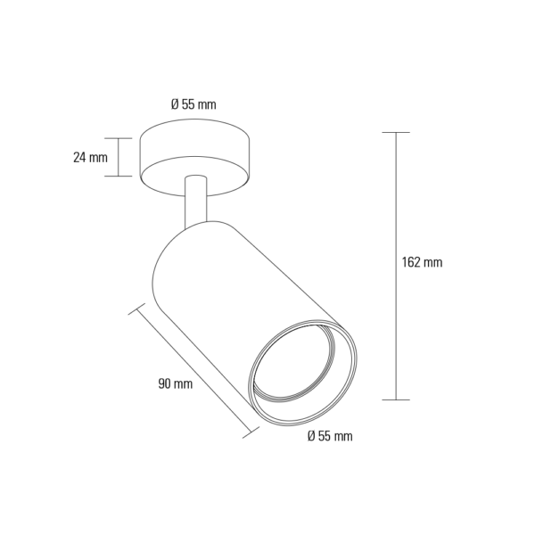 PROJECTEUR PATERE SAILLIE POUR GU10 – Image 2