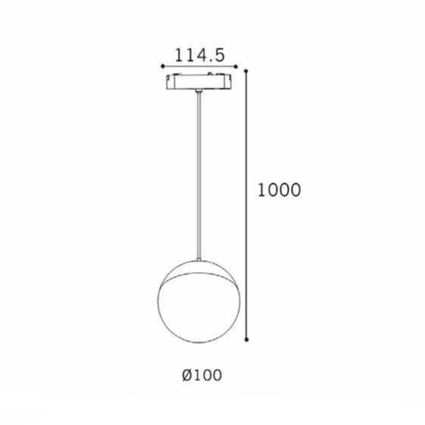 SUSPENDU ROND POUR MINI RAIL SAILLIE – Image 2